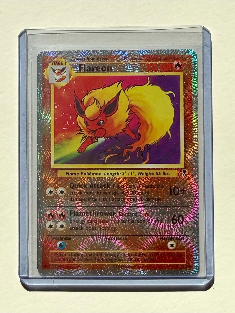 Pokemon Flareon Legendary Collection Rev Holo 10/110 Fan Art DIY Custom Card